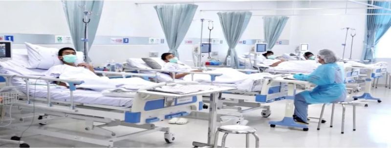 Garotos em recuperação no hospital