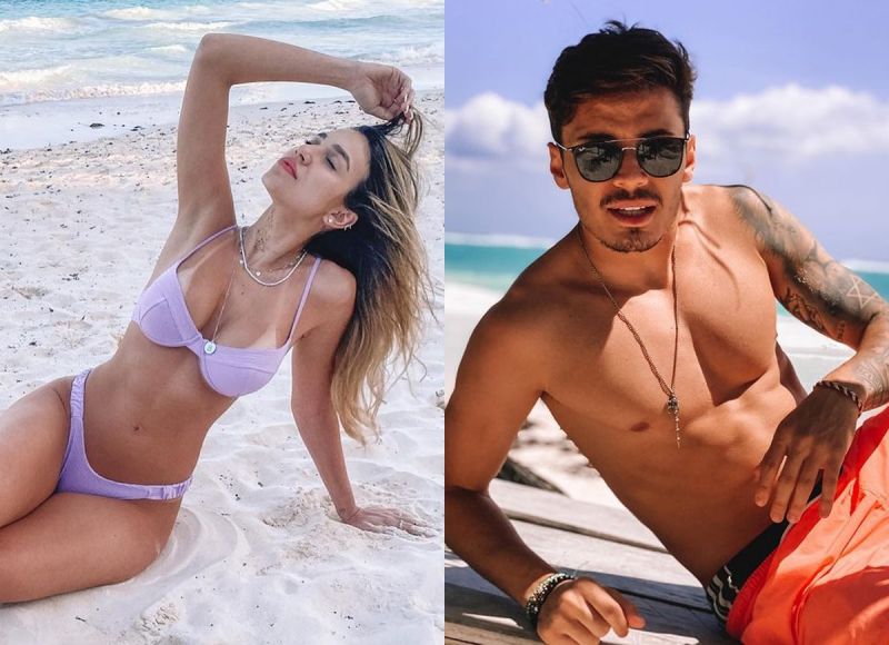 Bruna Santana e Raphael Veiga curtem Tulum, no México (Foto: Reprodução/Instagram)