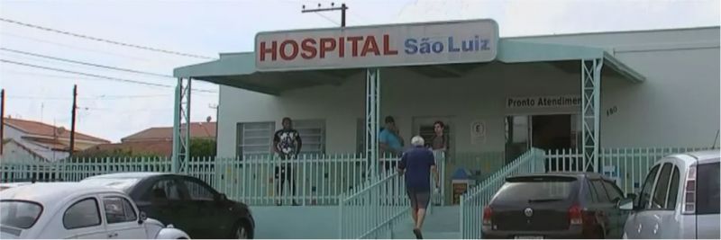 Paciente fez o parto no Hospital São Luiz em Boituva (SP) — Foto: Reprodução/TV TEM