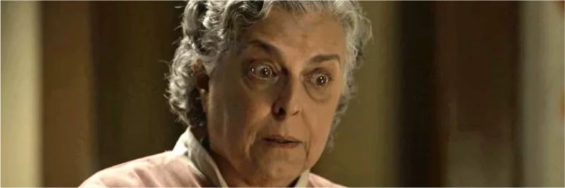 Firmina (Guida Vianna) exige que Neide (Viviane Araújo) conte a verdade sobre Murilo (Eduardo Moscovis), em 'O Sétimo Guardião'