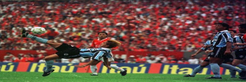 Paulo Nunes fez gol de bicicleta em Gre-Nal e imitou saci na comemoração