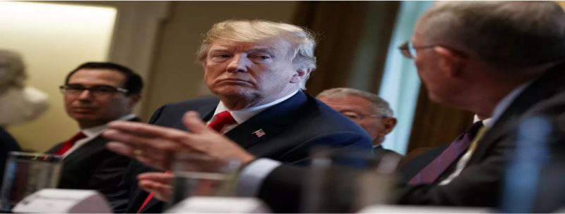 Presidente Donald Trump durante uma reunião com os membros republicanos do Congresso sobre a imigração na Sala do Gabinete da Casa Branca, nesta quarta