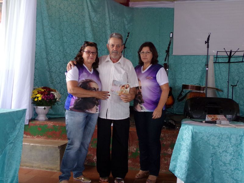 O Sr. Pedro Clemente representante da família de Benedito Clemente de Oliveira. 