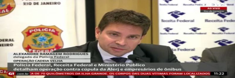 Alexandre Ramagem, delegado da PF, durante entrevista coletiva nesta terça-feira (13