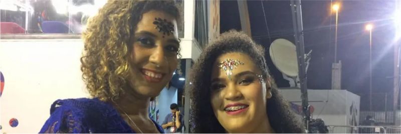 Arielle e Luyara Franco, irmã e filha de Marielle — Foto: Luisa Melo/G1