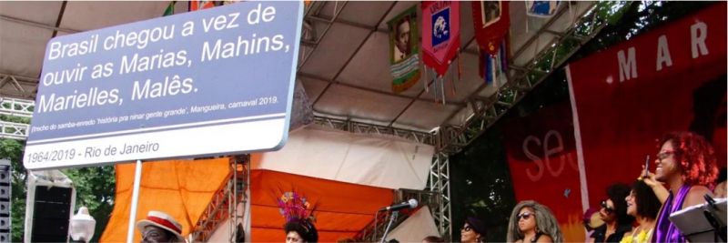 Boitatá homenageia Marielle Franco neste domingo de carnaval — Foto: José Berrêdo/G1