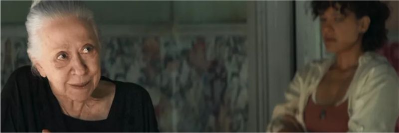 Dulce (Fernanda Montenegro) pede que a família dê um fim em Amadeu (Marcos Palmeira) — Foto: Globo