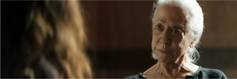 Dulce (Fernanda Montenegro) assume que atirou em Amadeu (Marcos Palmeira) — Foto: Globo