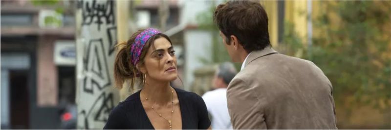 Maria da Paz (Juliana Paes) corta o assunto e pede o divórcio a Régis (Reynaldo Gianecchini), na novela 'A Dona do Pedaço' — Foto: Isabella Pinheiro/Gshow