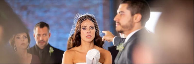 Em 'A Dona do Pedaço', Camilo diz 'não' para a noiva e ainda a humilha no altar — Foto: Fabiano Battaglin/Gshow