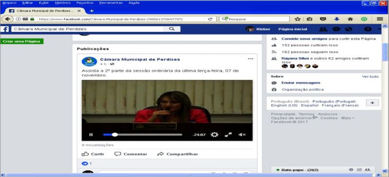 Todas as sessões da Câmara Municipal de Perdizes serão transmitidas AO VIVO