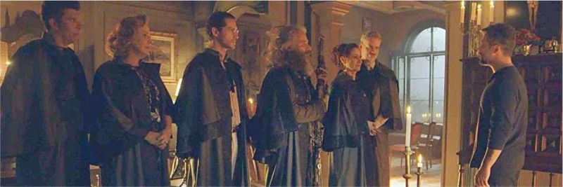 Gabriel (Bruno Gagliasso) se sente acuado pelos guardiães e León o impede de fugir do casarão, na novela 'O Sétimo Guardião' 