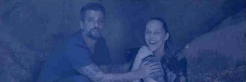 Gabriel (Bruno Gagliasso) e Judith (Isabela Garcia) vibram ao ver que León voltou a viver em 'O Sétimo Guardião'