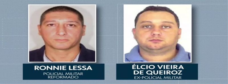 Ronnie Lessa, apontado como autor dos disparos contra Marielle, e Élcio Queiroz, suspeito de dirigir o carro — Foto: Reprodução/TV Globo